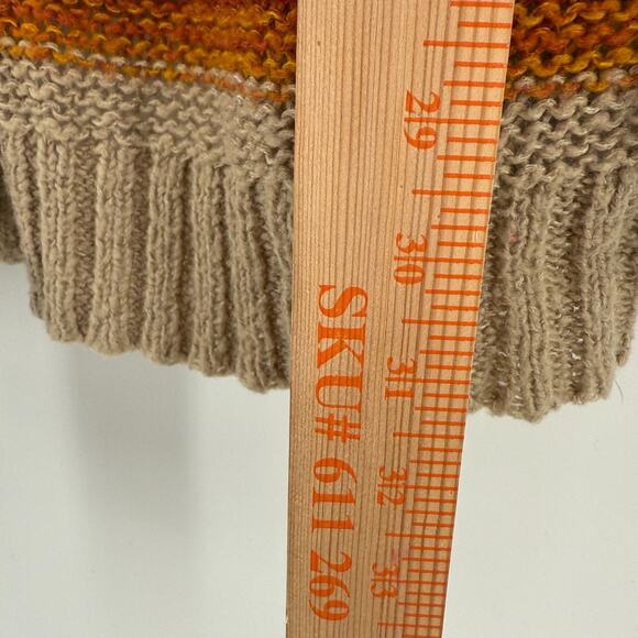 American Eagle Cardigan Striped Y2K Preppy Button Up Size Medium Rainbow Long - Picture 8 of 9